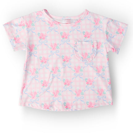 Ribbons & Roses Ruffle Pocket Tee