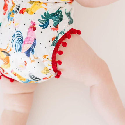 Rooster Pom Pom Romper
