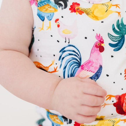Rooster Pom Pom Romper