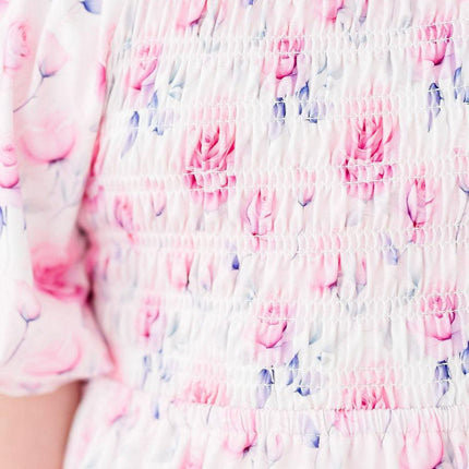 Rose Garden Smocked Ruffle Dress