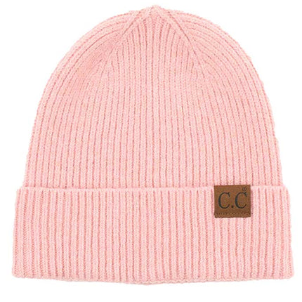 C.C Soft Recycled Fine Yarn Cuff Beanie Hats