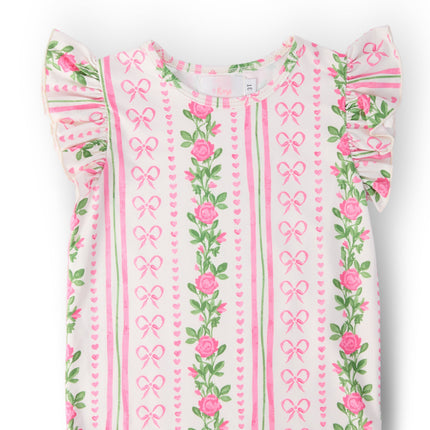 Rosebud Bows S/S Ruffle Tee