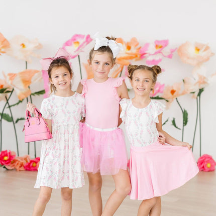 Rosie Posie S/S Flutter Sleeve Leotard