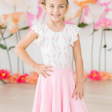 Rosie Posie S/S Flutter Sleeve Leotard