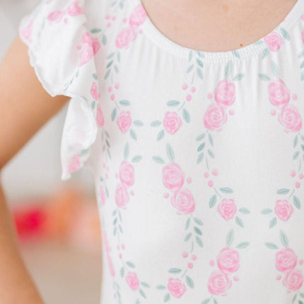 Rosie Posie S/S Flutter Sleeve Leotard