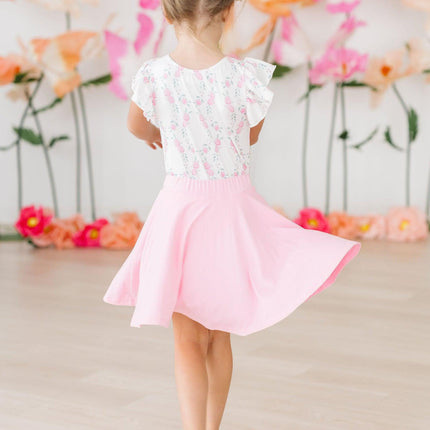 Rosie Posie S/S Flutter Sleeve Leotard