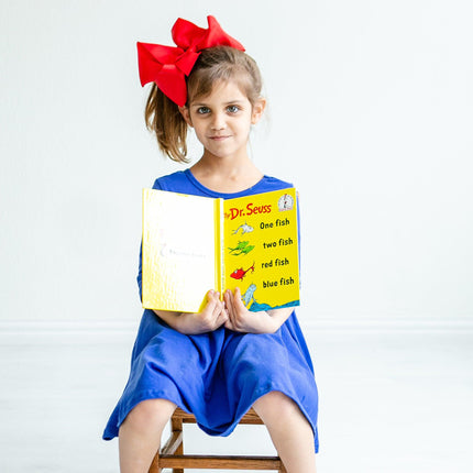 Royal Blue 3/4 Sleeve Pocket Twirl Dress