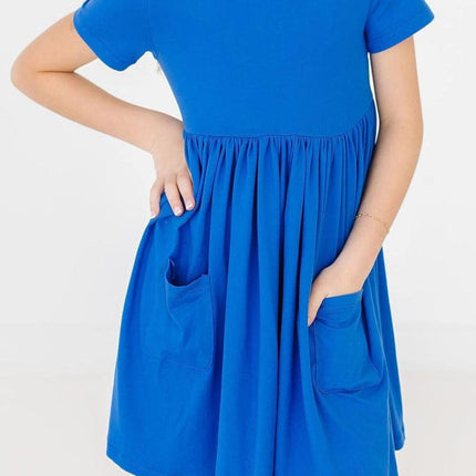 Royal Blue S/S Pocket Twirl Dress