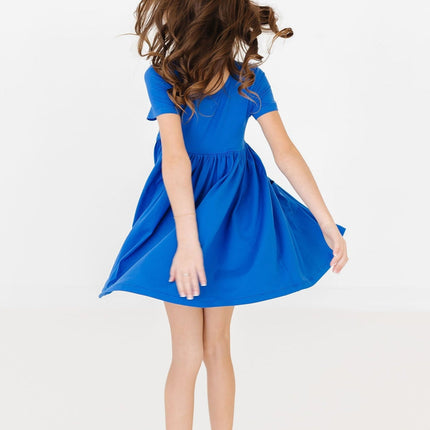 Royal Blue S/S Pocket Twirl Dress
