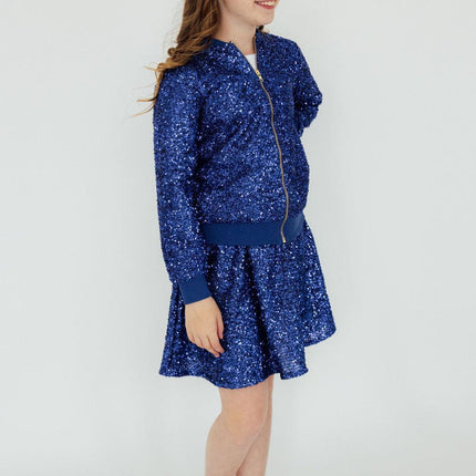 Royal Blue Sequin Twirl Skort