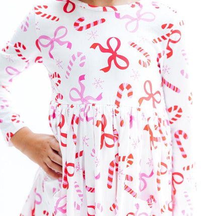 Candy Cane Lane L/S Pocket Twirl Dress