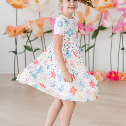 Dots & Daisies S/S Pocket Twirl Dress