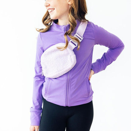Lavender Fleece Belt Bag