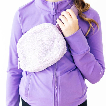 Lavender Fleece Belt Bag