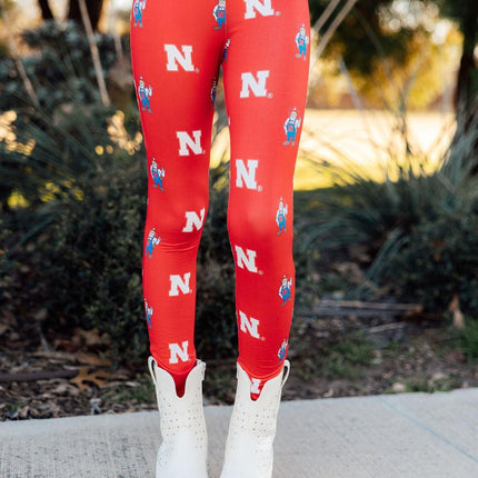 Nebraska Red Herbie Husker Leggings