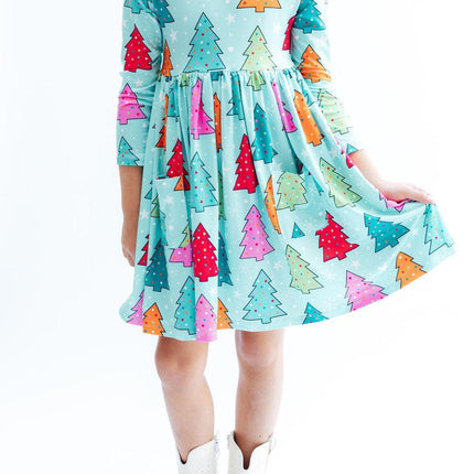 Oh Christmas Tree L/S Pocket Twirl Dress