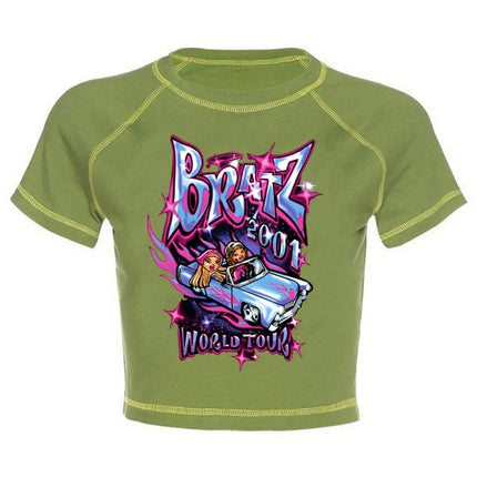 Women's Y2K Gothic Cartoon Print T-Shirt