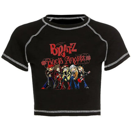 Women's Y2K Gothic Cartoon Print T-Shirt