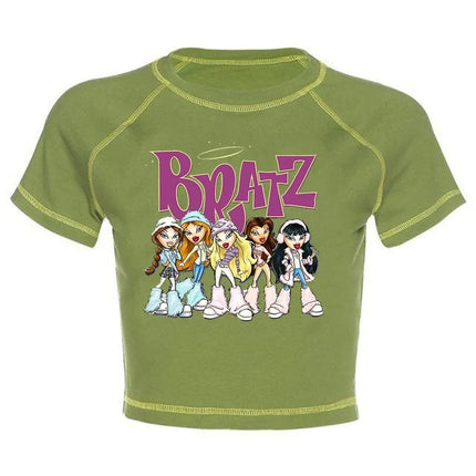 Women's Y2K Gothic Cartoon Print T-Shirt