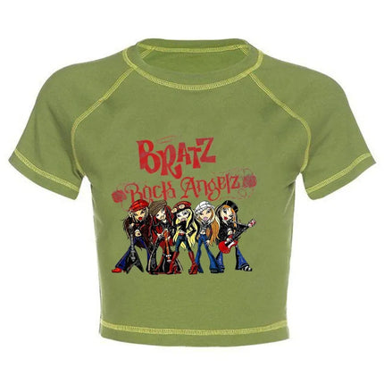 Women's Y2K Gothic Cartoon Print T-Shirt