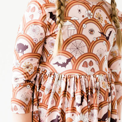 SALE Hocus Pocus 3/4 Sleeve Pocket Twirl Dress