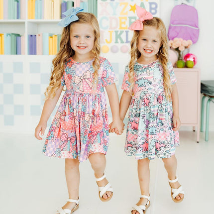 Patchwork Princess S/S Pocket Twirl Dress