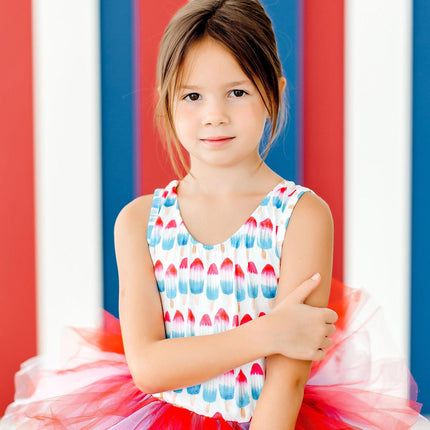 SALE Red, White & Cute Tank Tutu Leotard