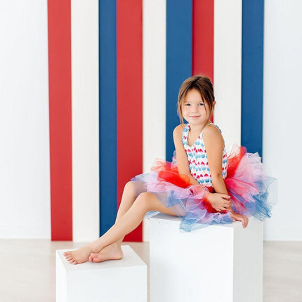 SALE Red, White & Cute Tank Tutu Leotard