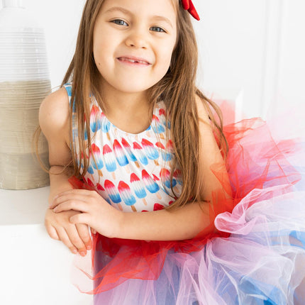 SALE Red, White & Cute Tank Tutu Leotard