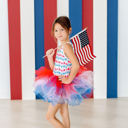 SALE Red, White & Cute Tank Tutu Leotard