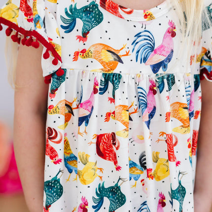 Rooster Pom Pom Dress
