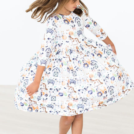 SALE Stay Spooky 3/4 Sleeve Pocket Twirl Dress