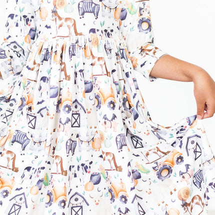 SALE Stay Spooky 3/4 Sleeve Pocket Twirl Dress