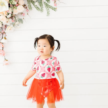 SALE Strawberry Fields Tutu Bodysuit