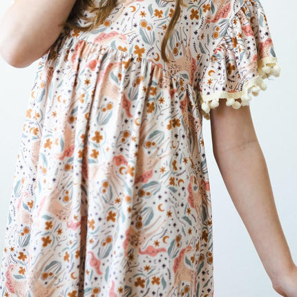 Unicorn Soiree Pom Pom Dress