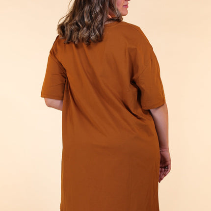 Rust T-shirt Dress