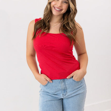 Bella Tank Top, True Red