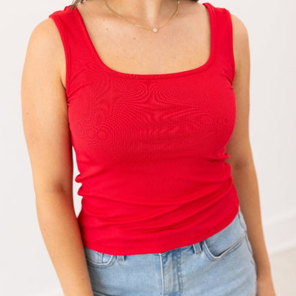 Bella Tank Top, True Red