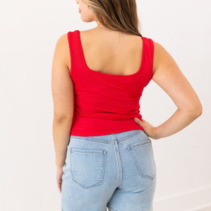 Bella Tank Top, True Red