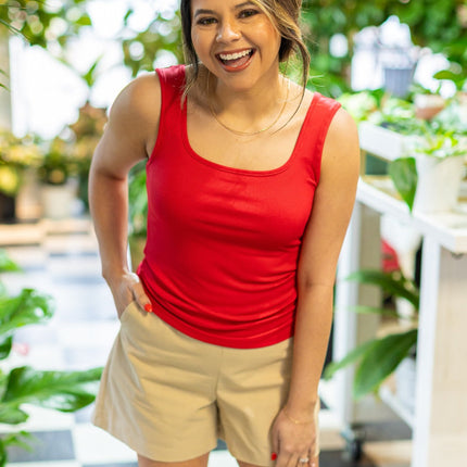 Bella Tank Top, True Red