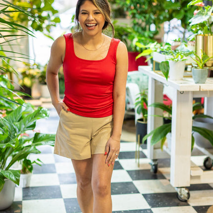 Bella Tank Top, True Red