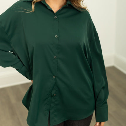 Kathryn Classic Button-Up, Forest Green