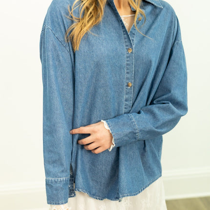 Kathryn Classic Button-Up, Chambray
