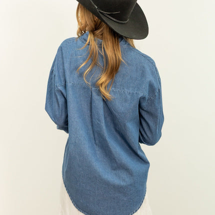 Kathryn Classic Button-Up, Chambray