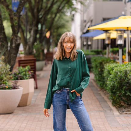Kathryn Classic Button-Up, Forest Green