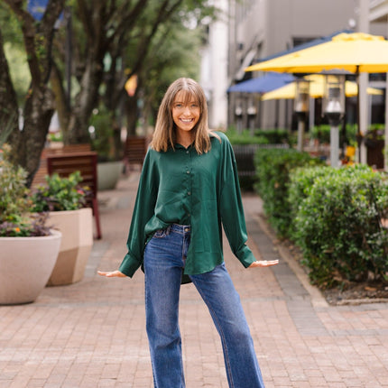 Kathryn Classic Button-Up, Forest Green