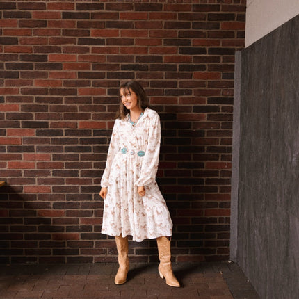 Horse Print Shirt Dress