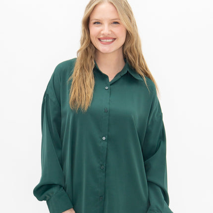 Kathryn Classic Button-Up, Forest Green