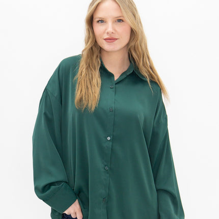 Kathryn Classic Button-Up, Forest Green