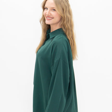 Kathryn Classic Button-Up, Forest Green